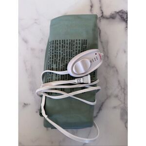 Sunbeam electric heating pad modern 3 heat settings excellent condition green fa